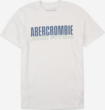 balta Abercrombie & Fitch Marškinėliai 'BRICK TYPE': priekis