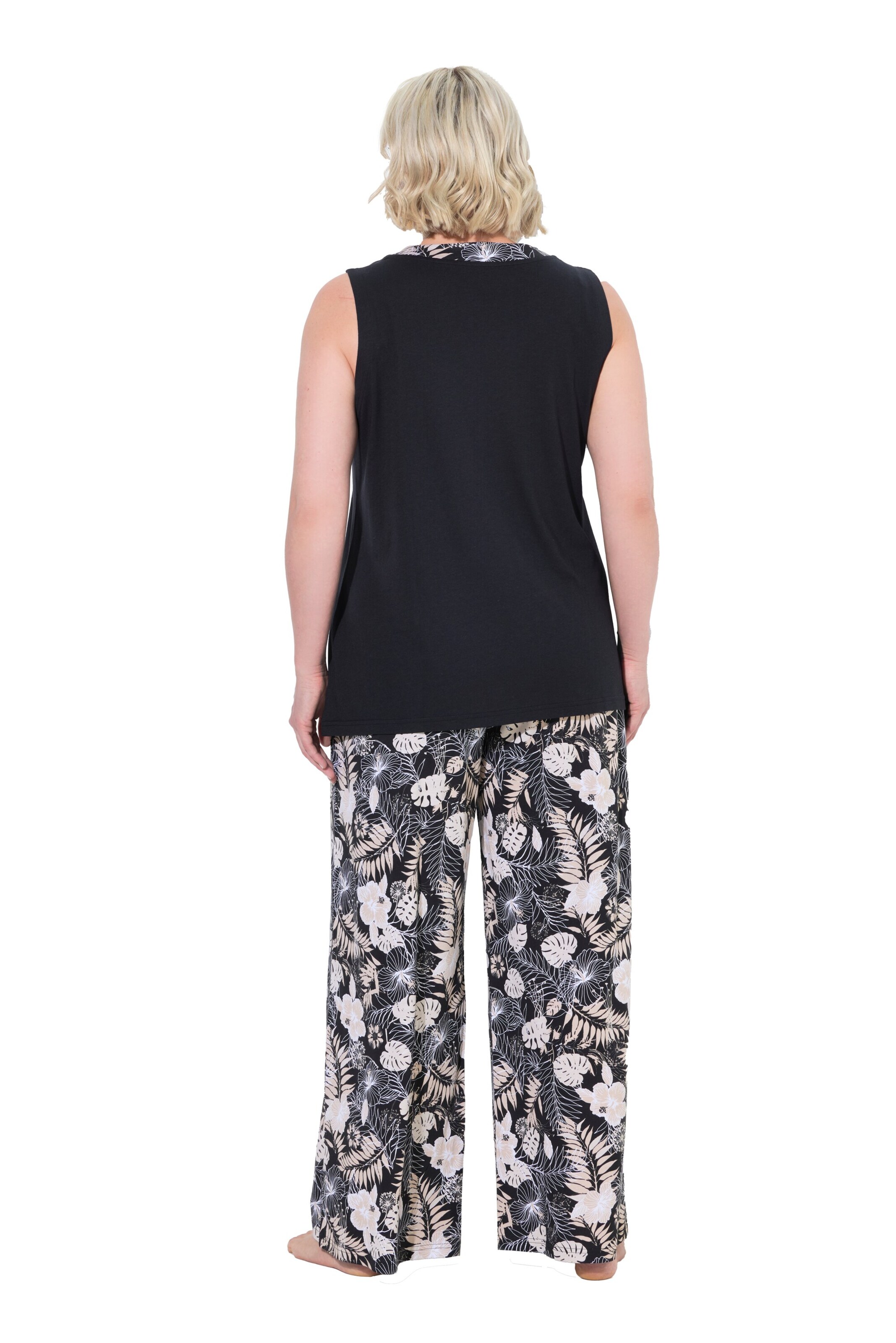 Ulla Popken Pyjama in Schwarz