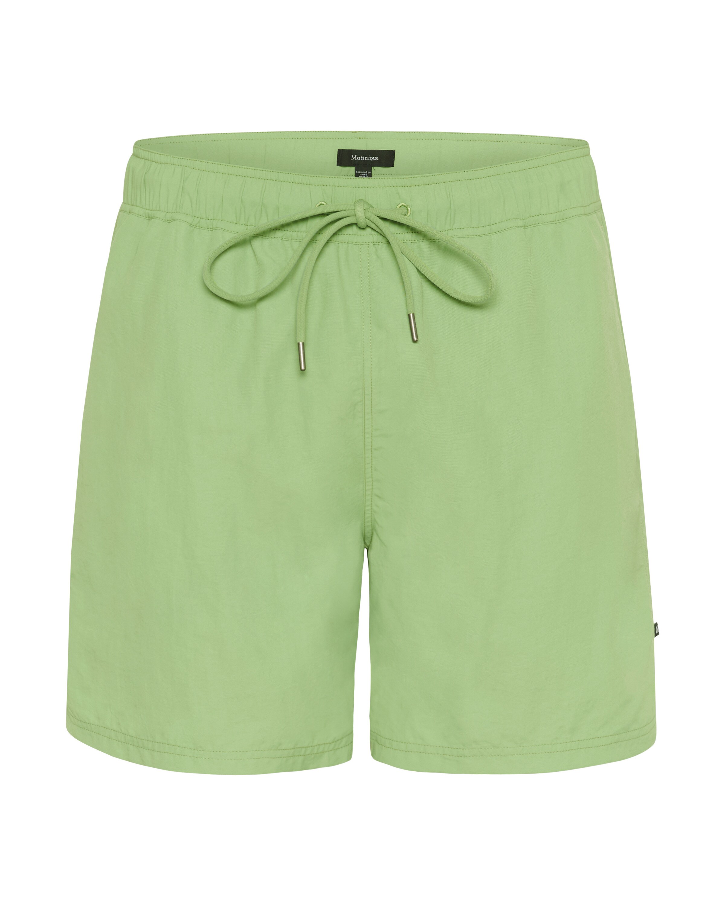 Matinique Badeshorts 'Solid' in Grün: Vorderseite