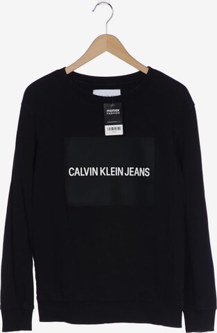 Calvin Klein Jeans Sweatshirt & Zip-Up Hoodie in L in Black: front