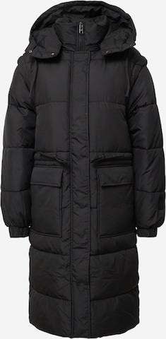 TOM TAILOR DENIM Χειμερινό παλτό σε μαύρο: μπροστά
