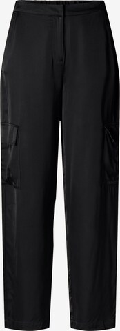 SELECTED FEMME Loose fit Cargo Pants in Black: front