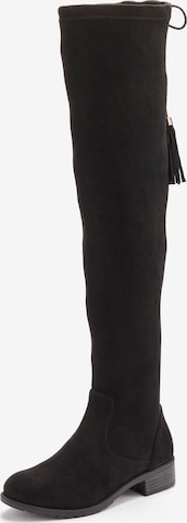 Overknee di LASCANA in nero: frontale