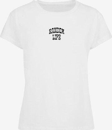 Merchcode T-Shirt 'Random Life' in Weiß: predná strana