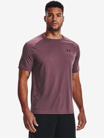 UNDER ARMOUR Functioneel shirt 'Tech 2.0 Novelty' in Lila: voorkant