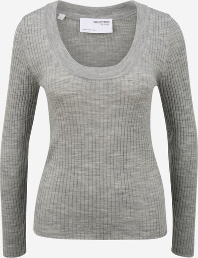 Selected Femme (Petite) Trui 'COSTA' in de kleur Grijs, Productweergave
