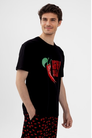 Trendyol Hosszú pizsama - fekete