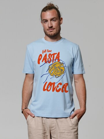T-Shirt 'Pasta Lover' Watapparel en bleu : devant