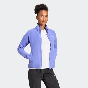 ADIDAS TERREX Athletic Fleece Jacket 'Ess' in Purple