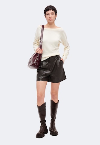 ABOUT YOU Wide Leg Shorts 'Cassia' in Braun
