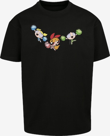 T-Shirt 'Powerpuff Girls Cheerleaders' F4NT4STIC en noir : devant