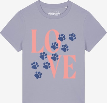 T-shirt 'Pfotenliebe' Watapparel en violet : devant
