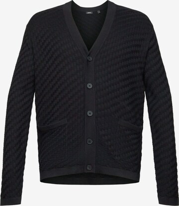 ESPRIT Knit Cardigan in Black: front