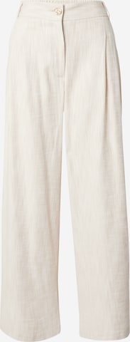 Wide leg Pantaloni con pieghe di River Island in beige: frontale