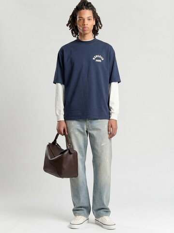 Mansour Shirt 'Paris College T-shirt' in Blauw: voorkant