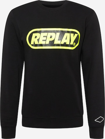 REPLAY Sweatshirt in Zwart: voorkant