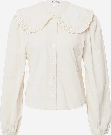 Monki - Blusa em branco: frente