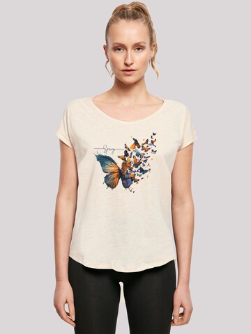 T-shirt F4NT4STIC en beige : devant