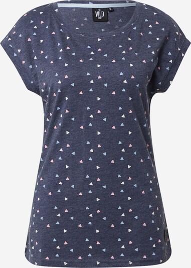 WLD Shirt 'SEA OF DREAMS III' in Cream / Night blue / Pink / Light pink, Item view
