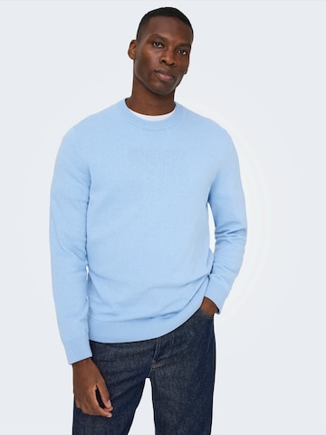 Only & Sons Sweater 'ONSREX' in Blue