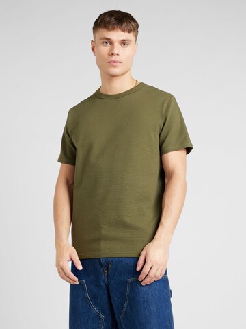 T-Shirt 'Sander' SELECTED en vert : devant