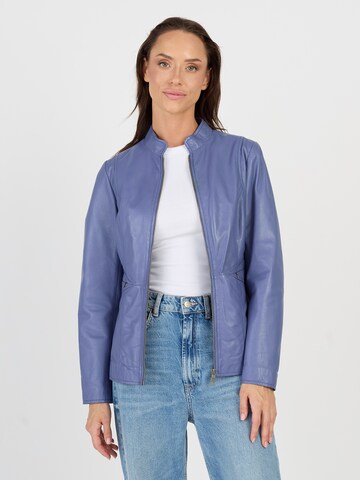 JCC Lederjacke in Blau: Vorderseite
