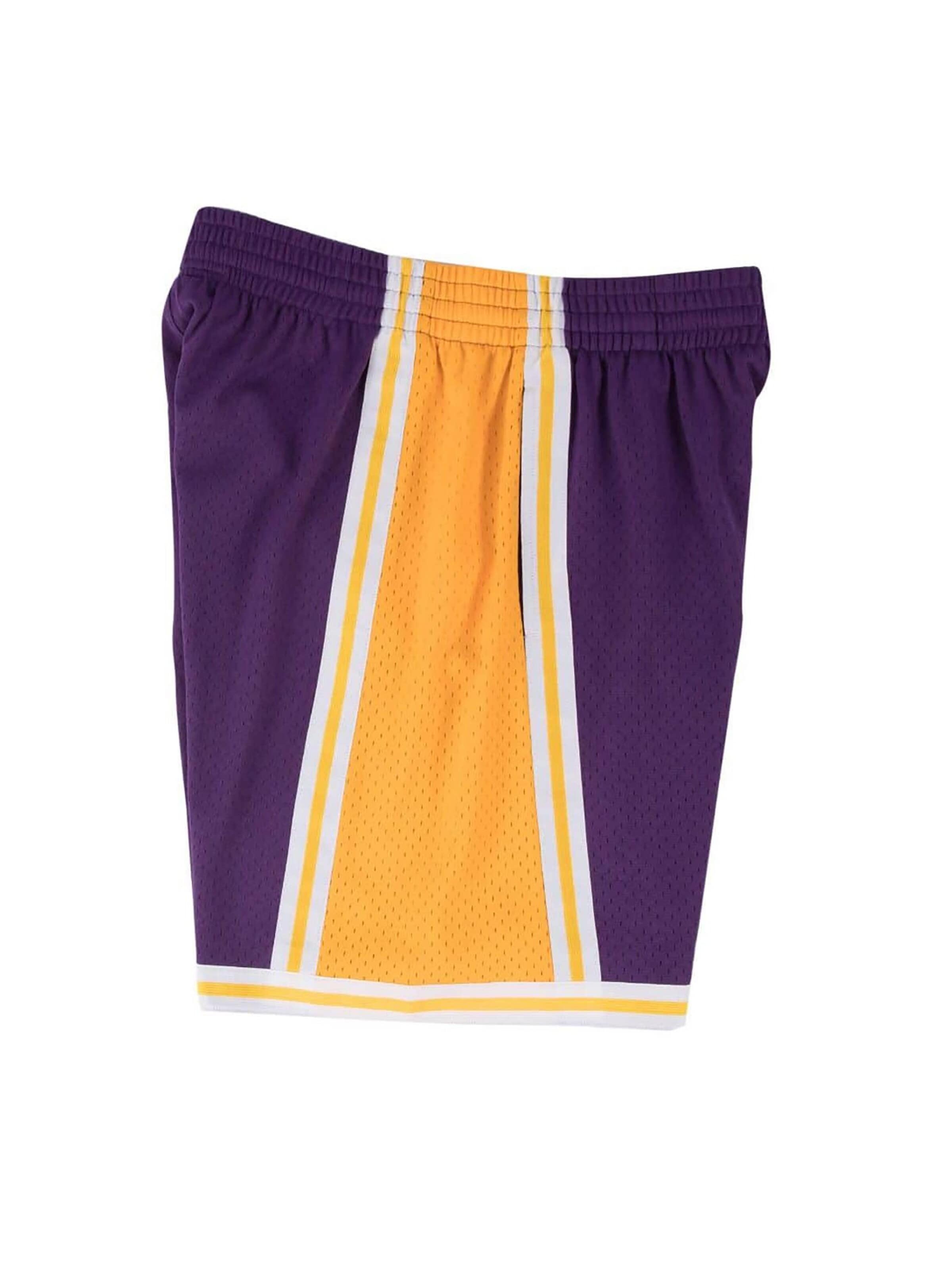 Regular Pantaloni sport 'Los Angeles Lakers' de la Mitchell & Ness pe galben