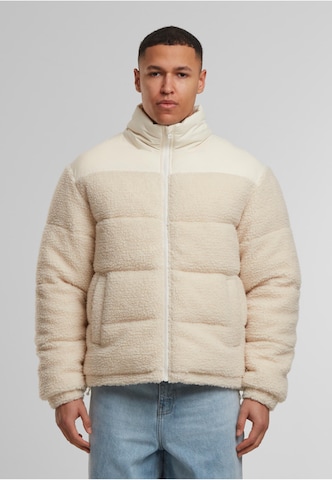 Veste en polaire Urban Classics en blanc : devant