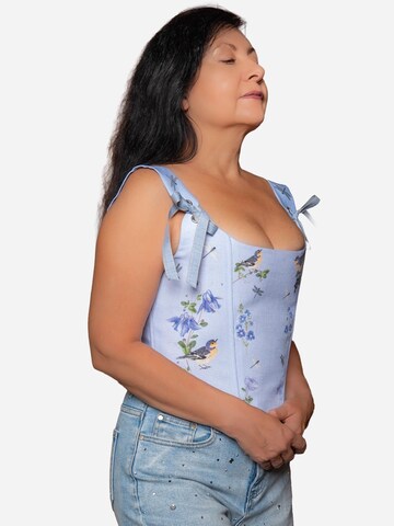Corsetto 'Songbird Bloom' di VIADALINNO in blu