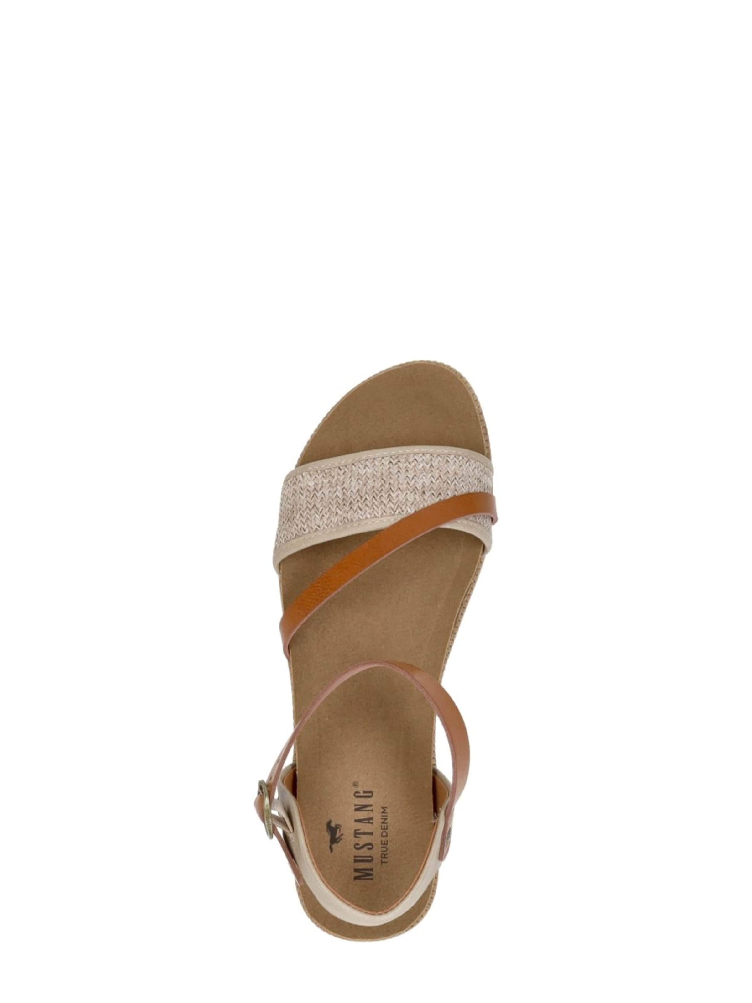 MUSTANG Sandal 'Sandalen Plat' in Beige