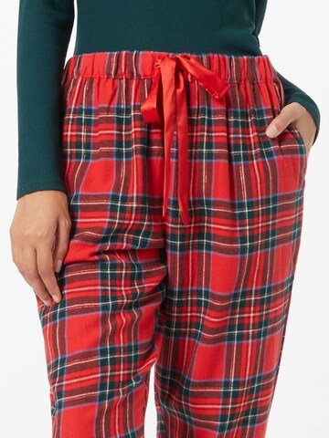 Hunkemöller Spodnie od piżamy w kolorze czerwony