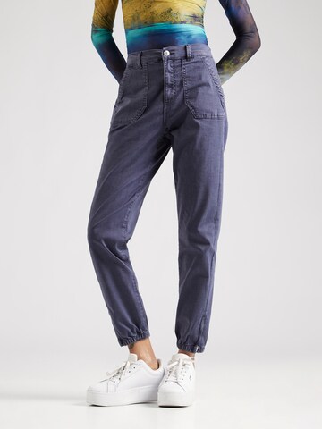 Marks & Spencer Tapered Broek in Blauw: voorkant