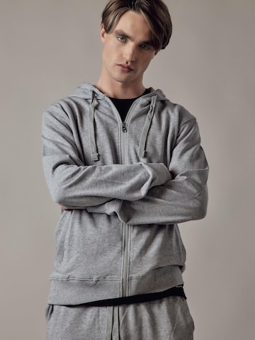 Sweat-shirt 'Felpa con Cappuccio e Zip' OWN Off With Nature en gris