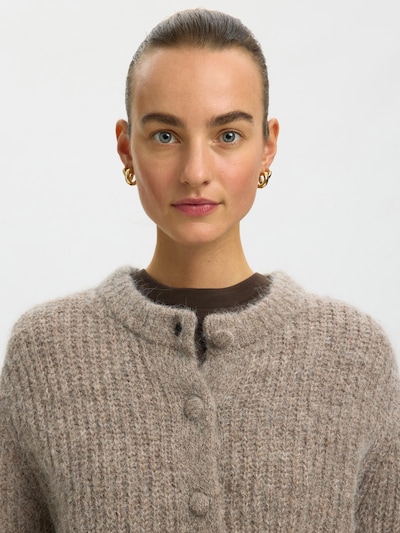 SELECTED Knit cardigan 'SLWGABRIELLA' in XS in Taupe, Item view