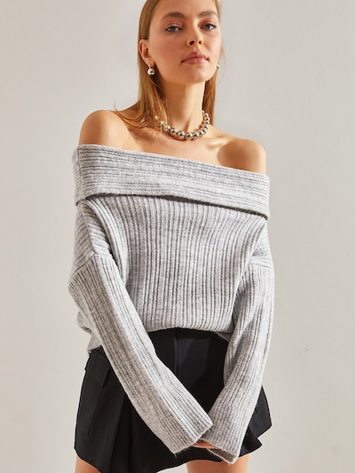 Bianco Lucci Pull-over en gris, Vue avec produit