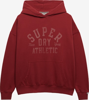 Sweat-shirt 'Athletic Essentials' Superdry & Co en rouge : devant