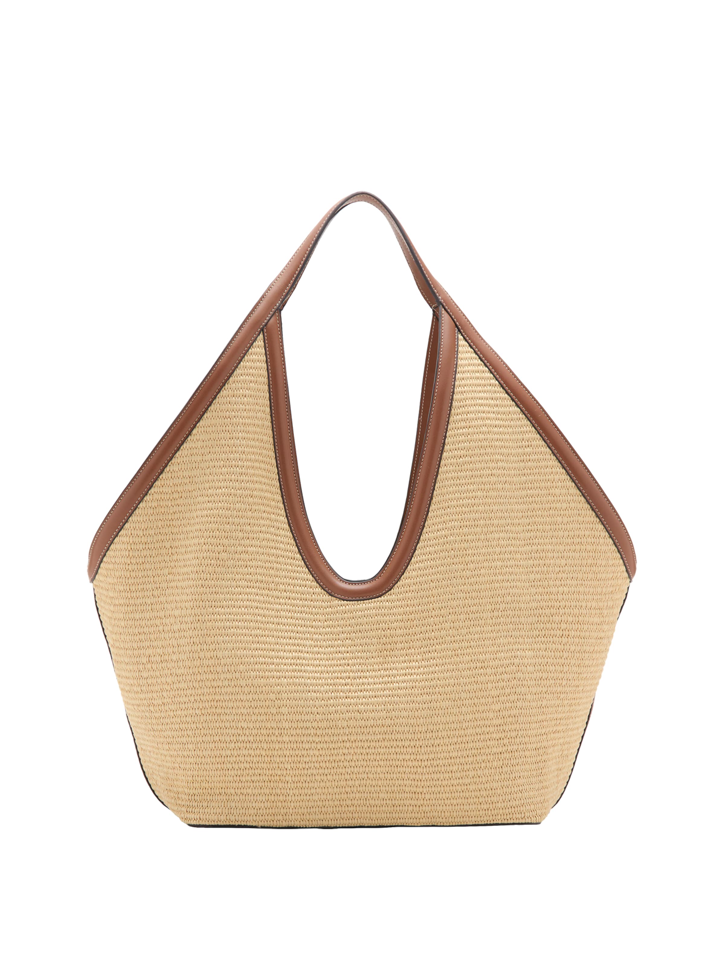 MANGO Shopper táska 'GABRIELA' - barna: elől