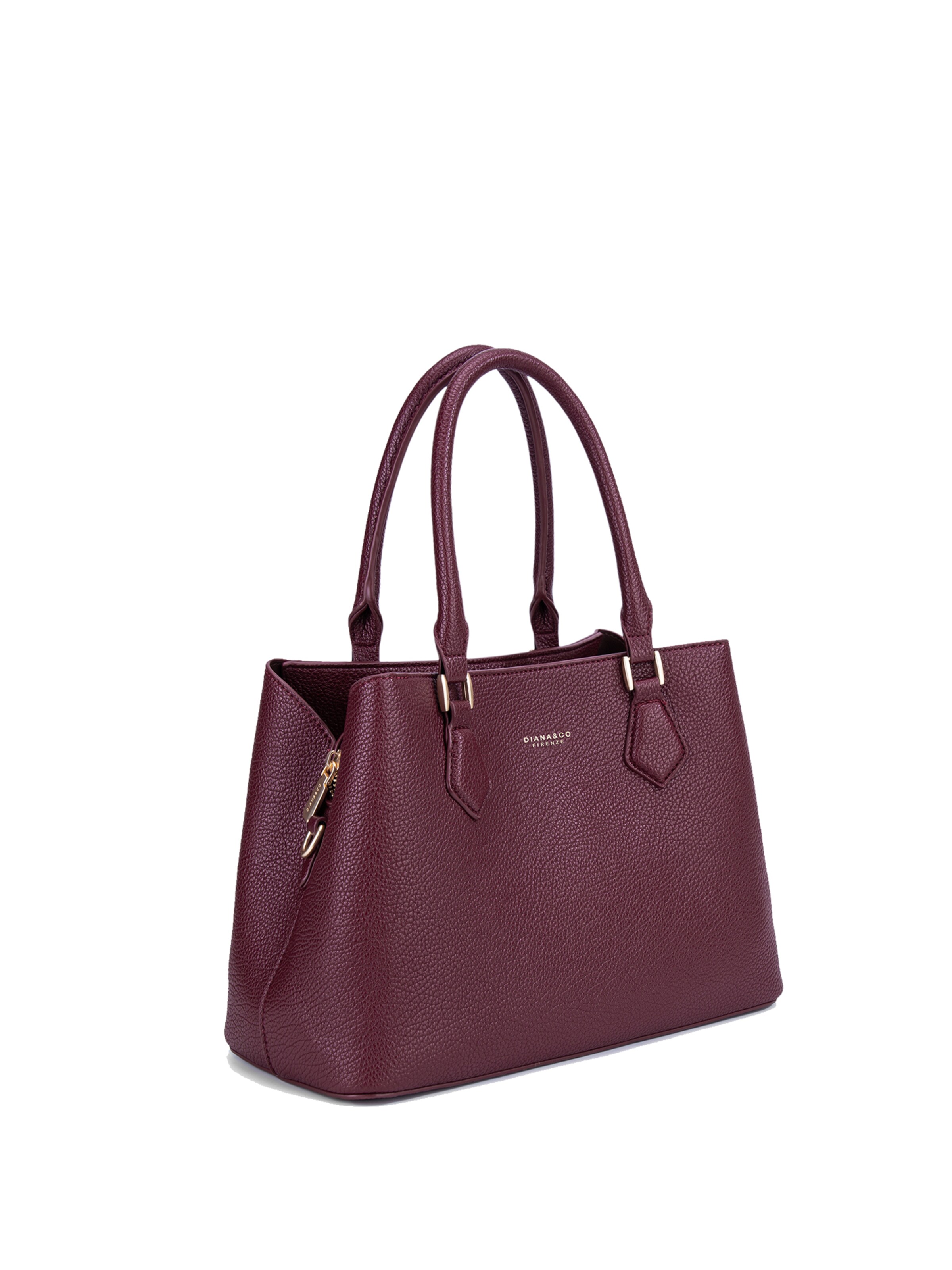 Borsa a mano 'Borsa a Mano Donna Vegan Leather con Tracolla Rimovibile - Diana&Co' di Diana&Co. in rosso