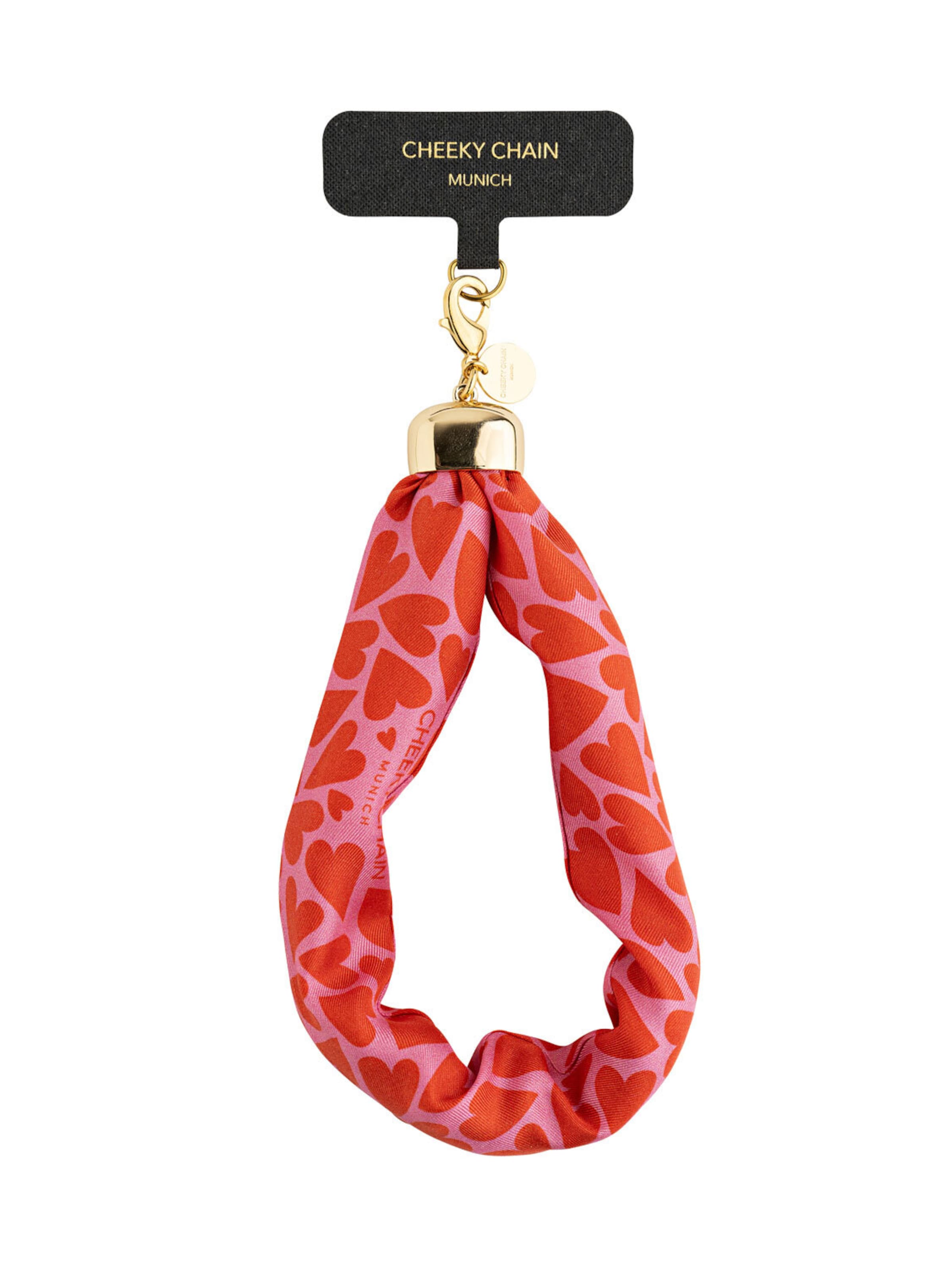 Cheeky Chain Munich Handyanhänger 'Indie' in Pink: Vorderseite