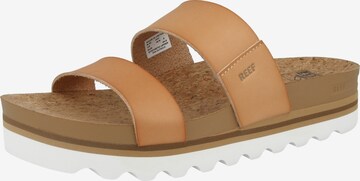 REEF Beach & Pool Shoes 'Cushion' in Brown: front