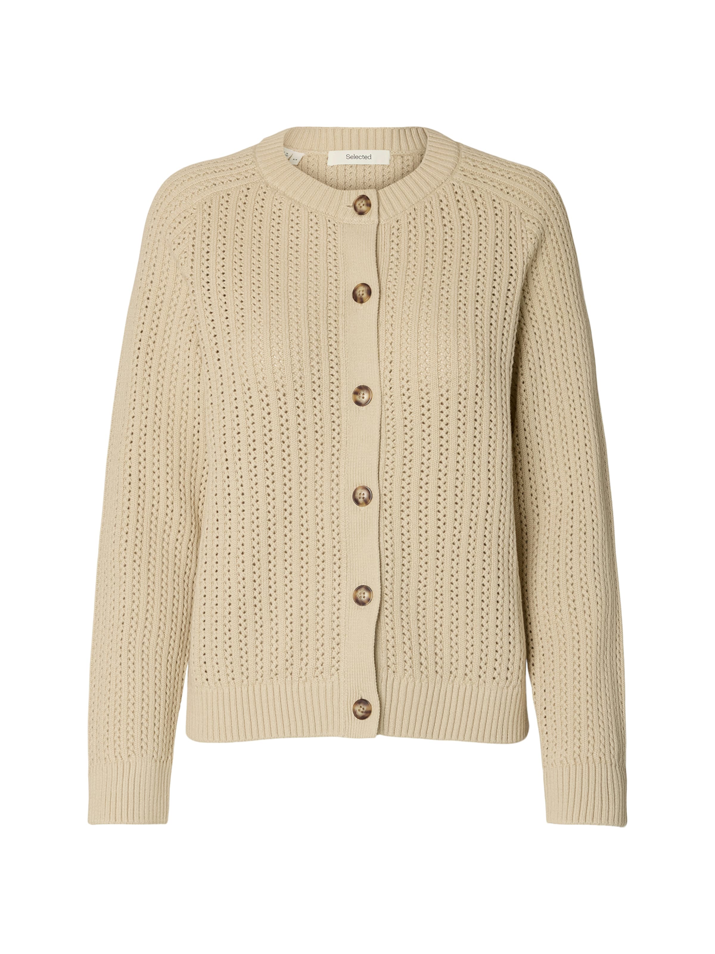 SELECTED - Cárdigan 'SLWOLGA' en beige: frente