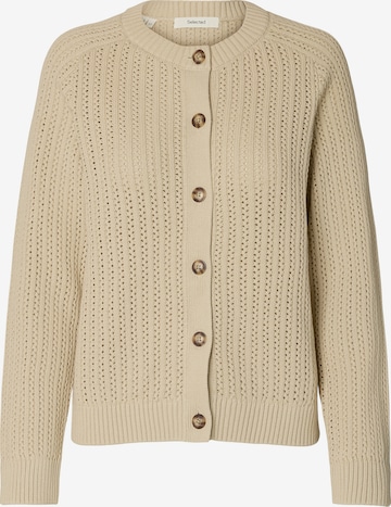 SELECTED - Cárdigan 'SLWOLGA' en beige: frente