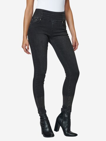 KOROSHI Skinny Jeans i sort