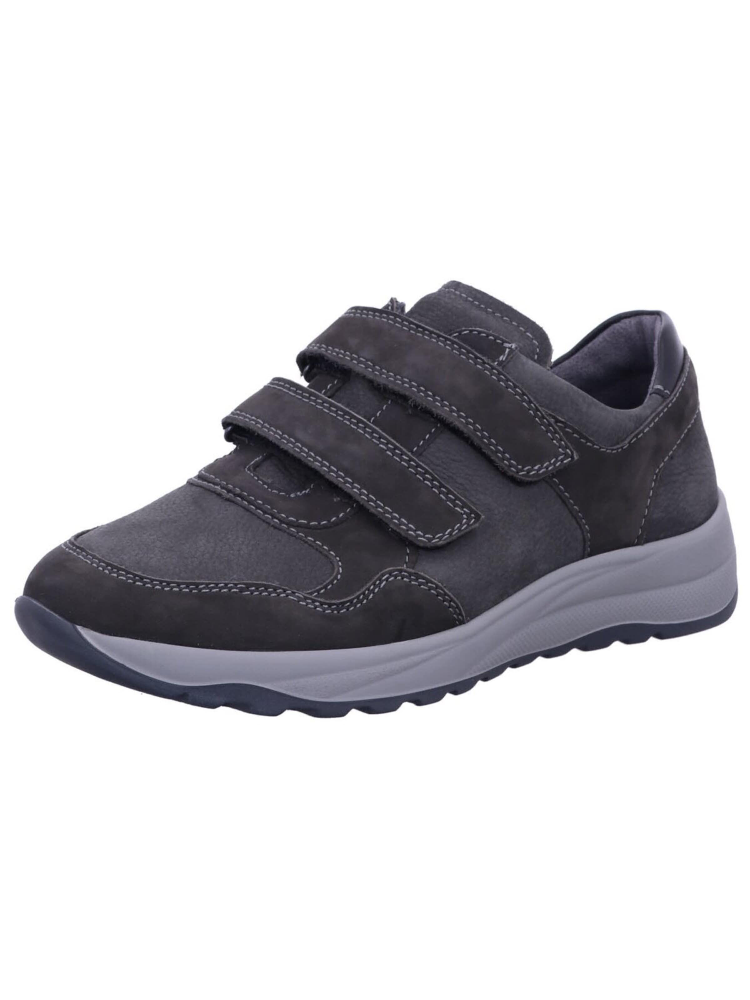 WALDLÄUFER Hausschuh 'Komfort Slipper Herren 662301-301 696 Echtleder in grau'‌‌‌‌‌‌ in Grau: Vorderseite