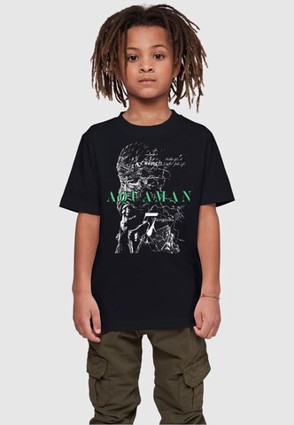 ABSOLUTE CULT Shirt 'Aquaman - The Trench Sketch' in Zwart: voorkant