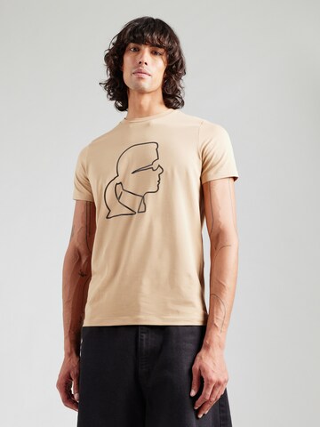 Karl Lagerfeld T-Shirt in Beige: Vorderseite
