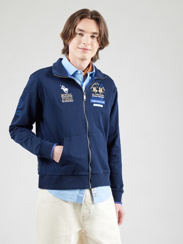 La Martina Sweatjacke in Blau: Vorderseite