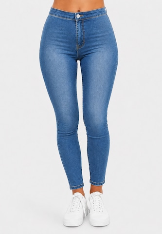 Skinny Jean Elara en bleu : devant