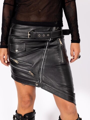 Be  Noble Skirt 'Lederrock diagonal' in Black