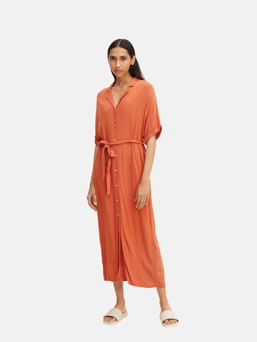 TOM TAILOR Shirt Dress in Orange: front